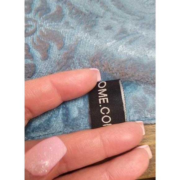 Rodeo Home Table Runner 13"x 75" Velvety Blue Damask Granny Cottage Core Royal - Picture 4 of 6